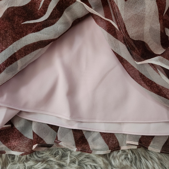 Free People Retrofete Shaniece Mini Dress‎ Earl Rose Zebra Pink Women's Size XL - Picture 5 of 13